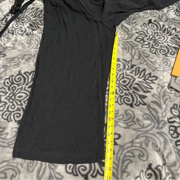 AllSaints black Cate wide leg jumpsuit size small 100% Rayon - Picture 13 of 15